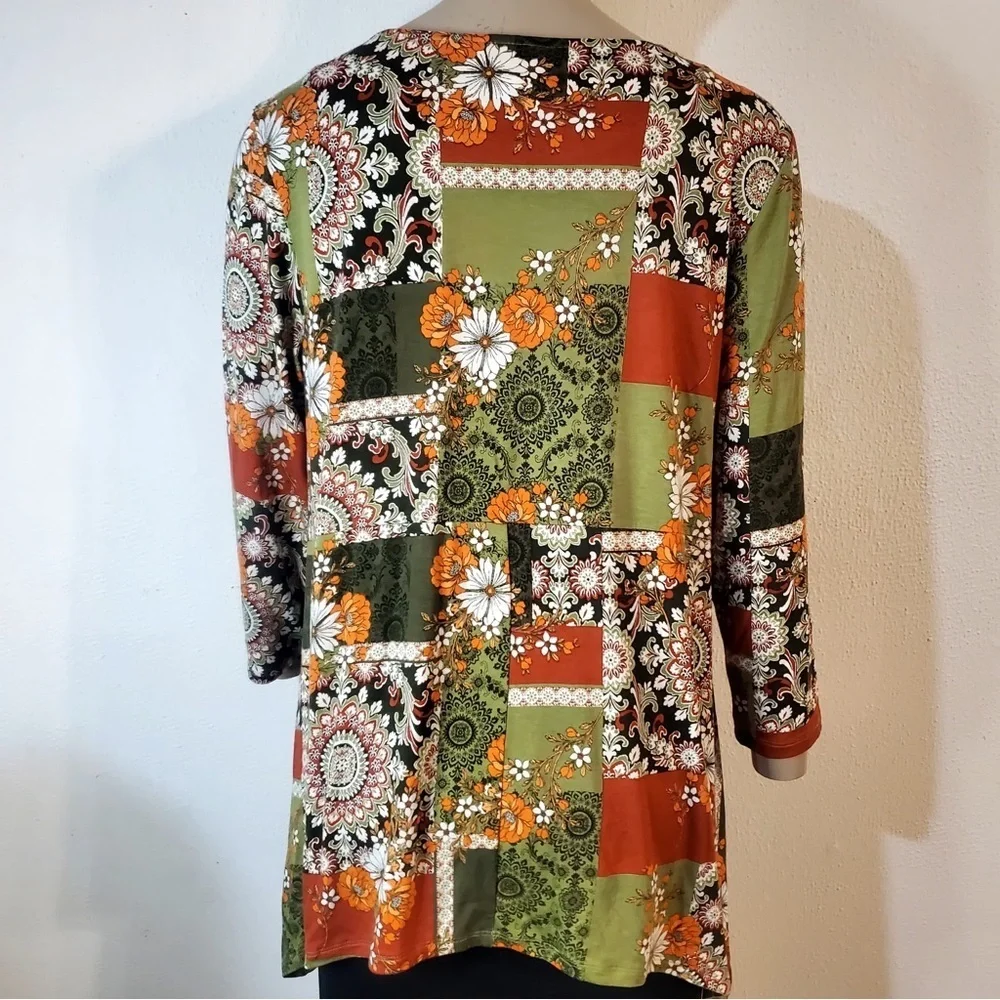 Ruby Rd. Women's Multicolor Floral Blouse Top Size S New - Picture 4 of 9